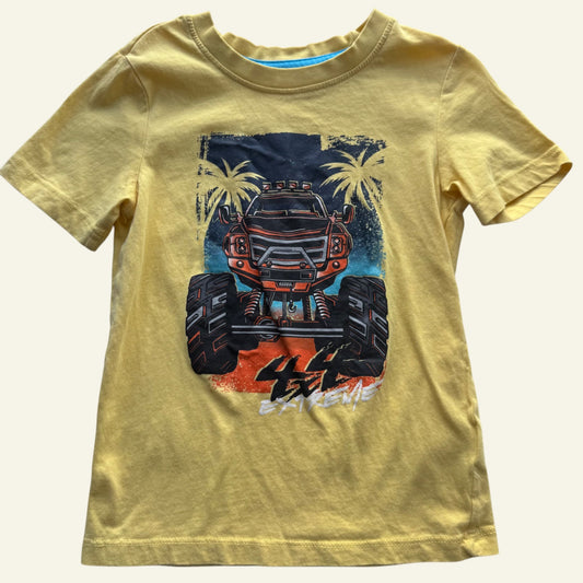 Tilt yellow monster truck tshirt size 5