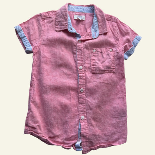 Pumpkin Patch washed red button up shirt size 5