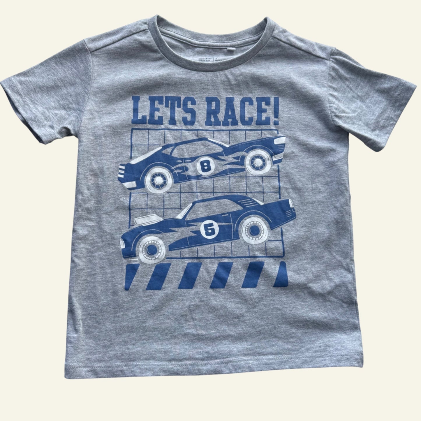 Anko grey lets race tshirt size 7