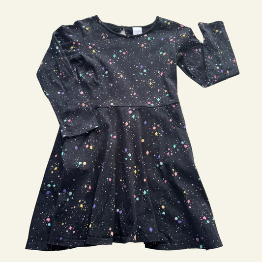 Target black and rainbow stars dress size 5