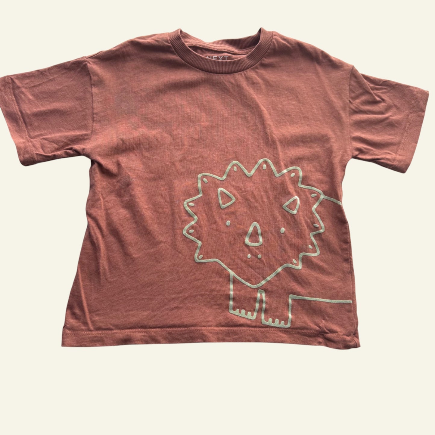 Next rust dinosaur tshirt size 3-4