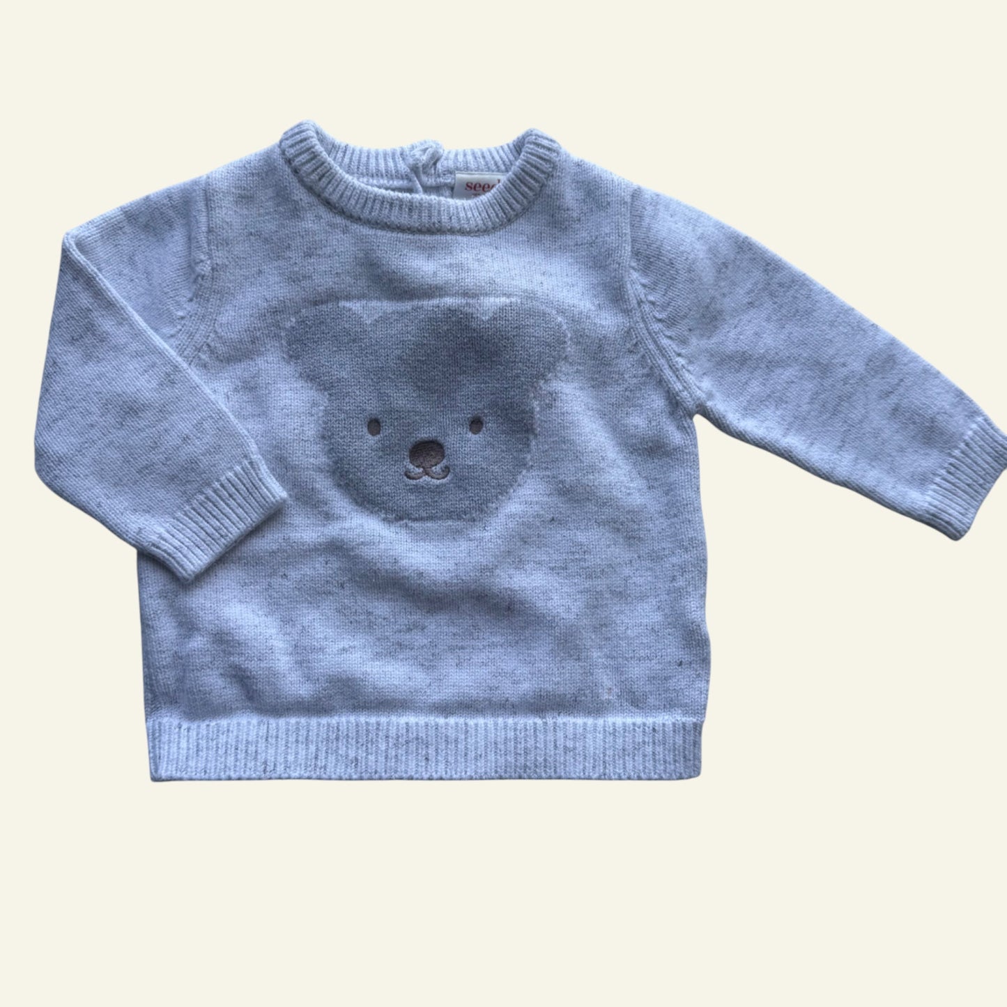Seed grey bear knit jumper size 00
