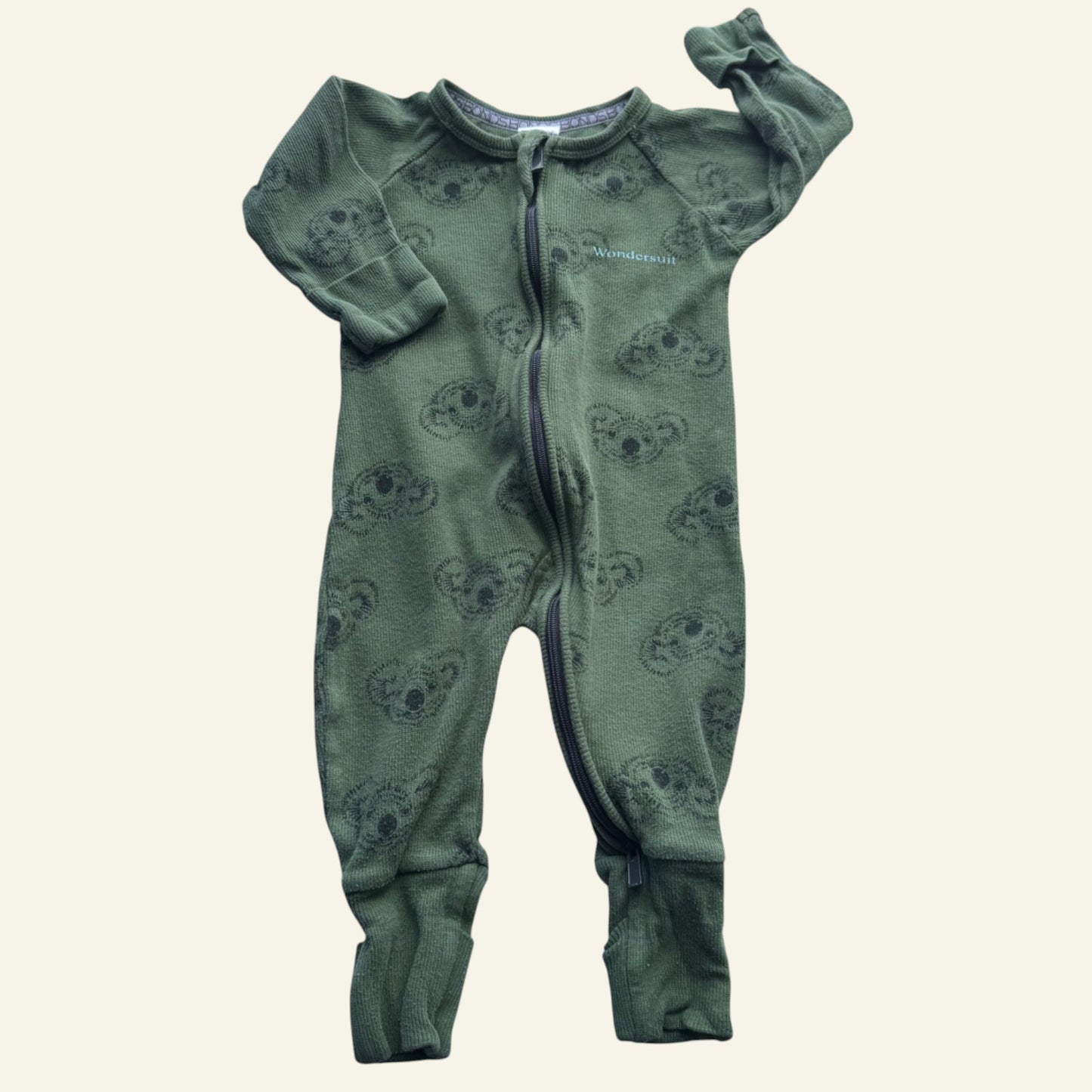 Bonds green koala face wondersuit size 00