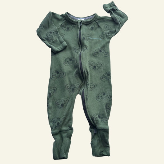 Bonds green koala face wondersuit size 00