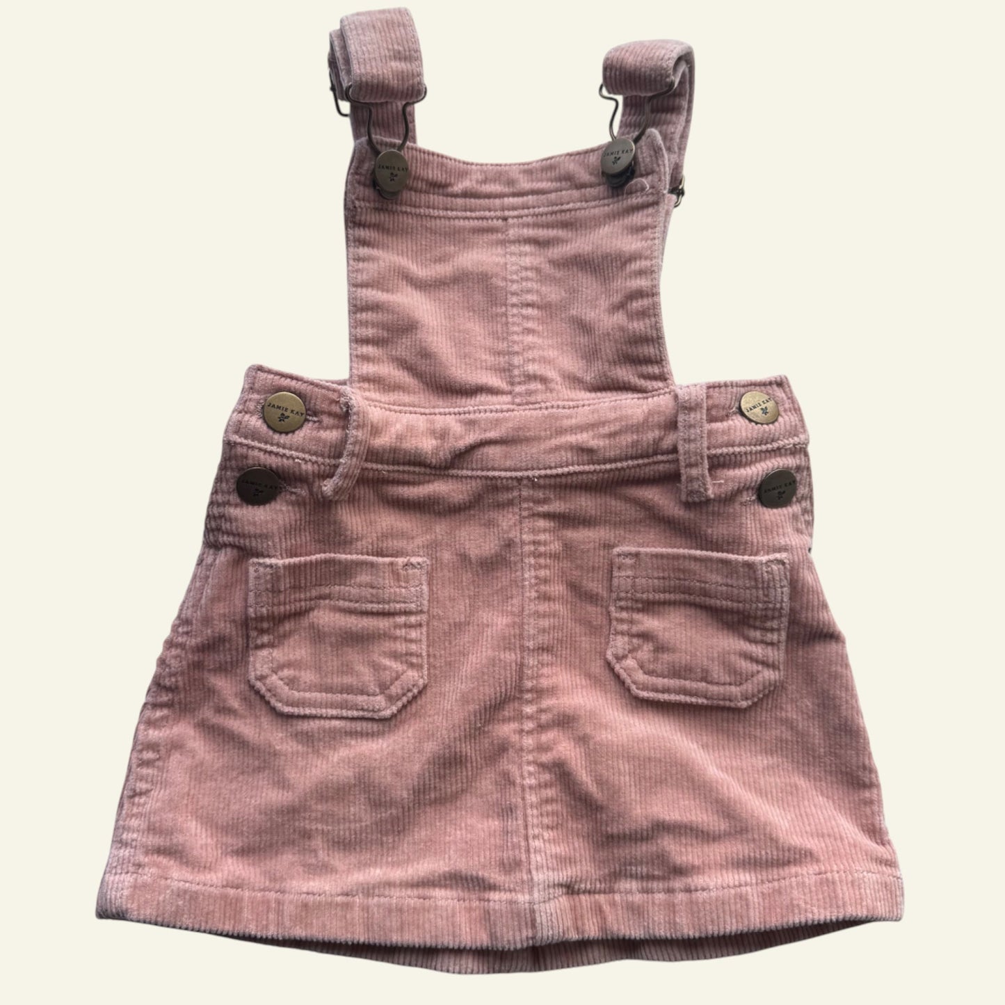 Jamie Kay pink cord pinafore size 6-12 months