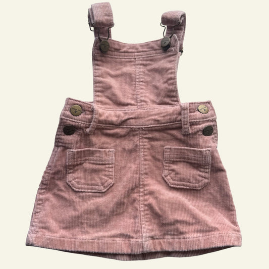 Jamie Kay pink cord pinafore size 6-12 months