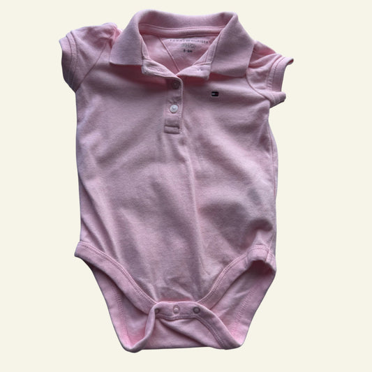 Tommy Hilfiger pink polo bodysuit size 0