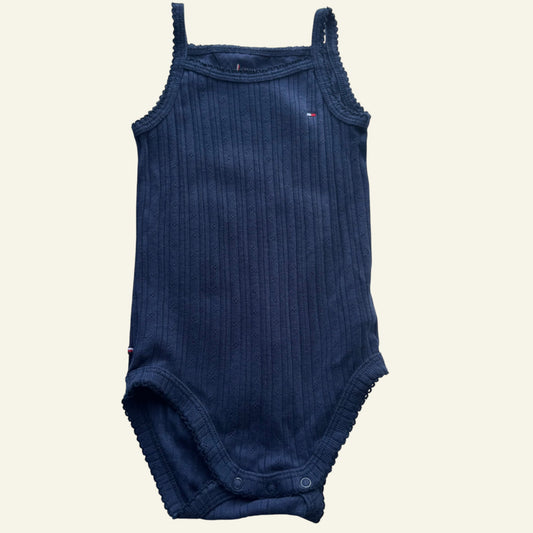 Tommy Hilfiger navy singlet bodysuit size 6-9 months