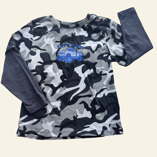 Tilt camo monster truck long sleeve top size 6