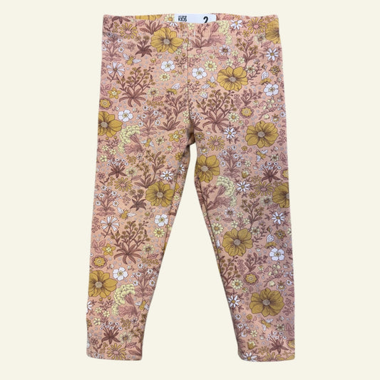 Cotton On thick floral leggings size 2