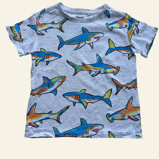 Anko grey rainbow shark tshirt size 6