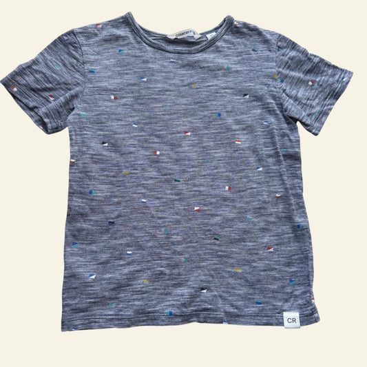 Country Road grey stripe and squares tshirt size 6