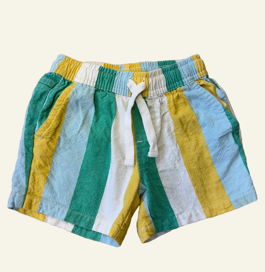Seed blue, green, yellow shorts size 1 approx (no tag)
