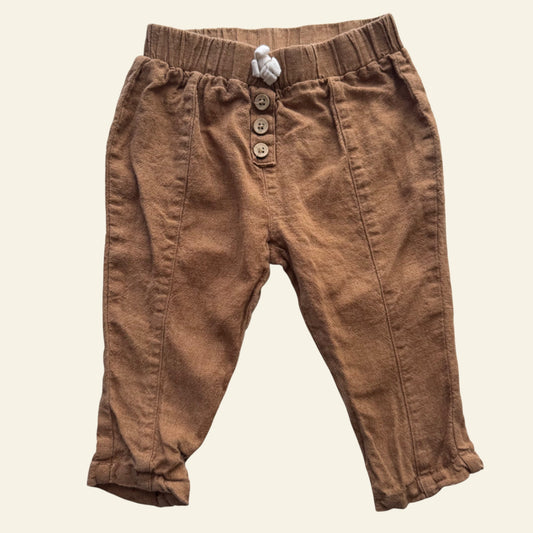 Anko brown linen blend pants size 00