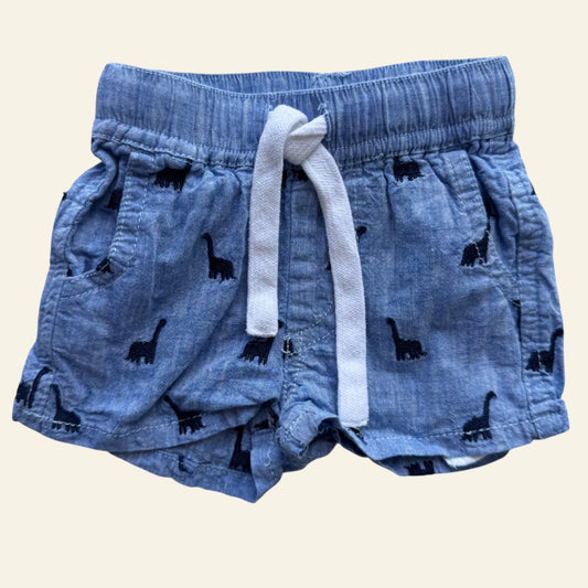 Seed blue dinosaur shorts size 000 (inital on tag)
