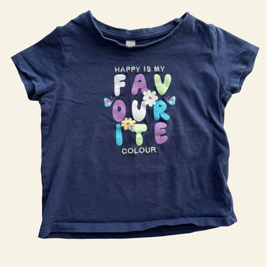 KID navy favourite colour tshirt size 1
