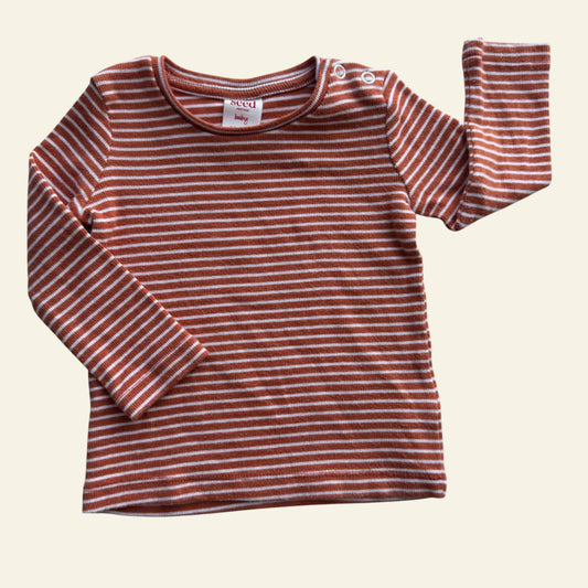 Seed orange stripe long sleeve top size 0