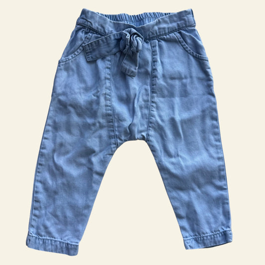 Seed blue chambray pants size 0