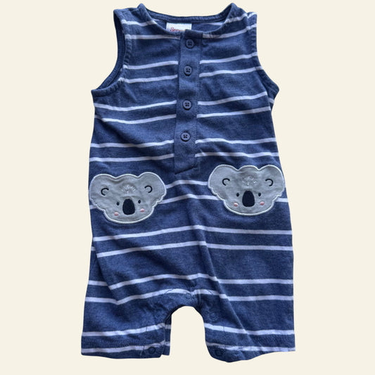 Sprout blue koala romper size 000