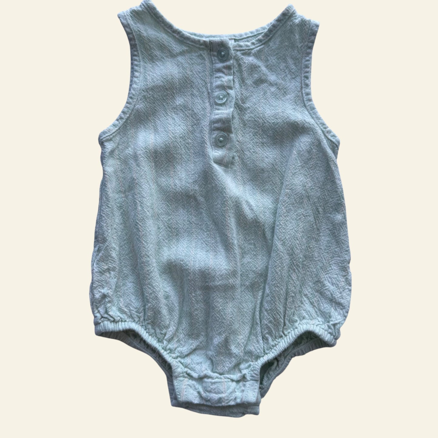 Seed green stripe romper size 000