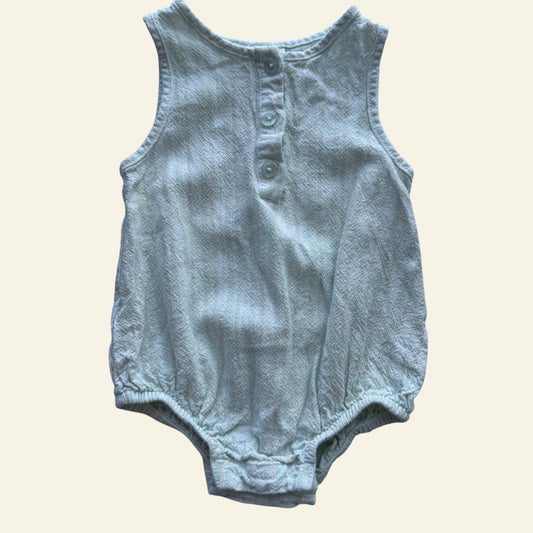 Seed green stripe romper size 000