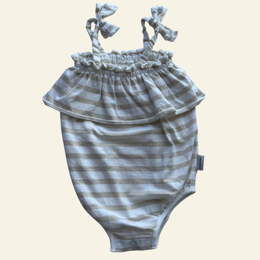 Country Road white and gold stripe romper size 0