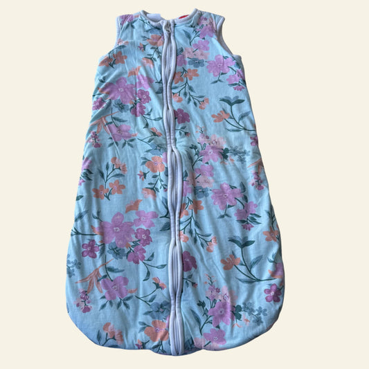 Baby Sleeptime green and pink floral sleeping bag size 0-1