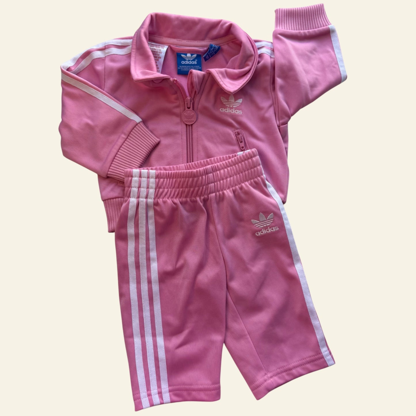 Adidas pink tracksuit set size 000