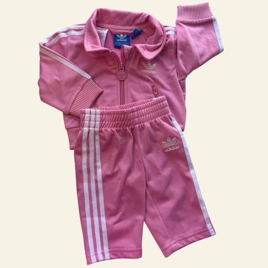 Adidas pink tracksuit set size 000