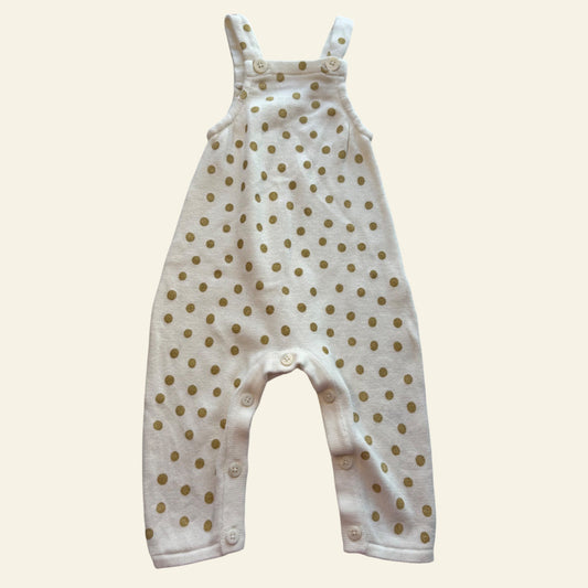 Seed white and gold spot overalls size 000