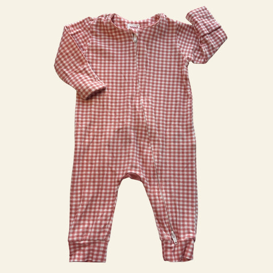 Seed red gingham onesie size 000