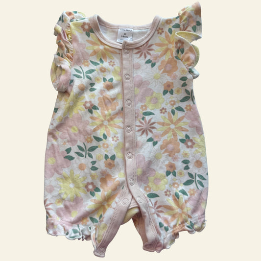Baby Berry white floral romper size 00
