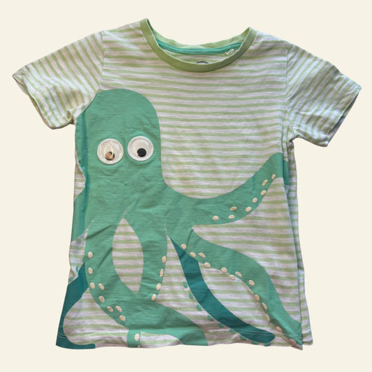 KID green stripe octopus tshirt size 3