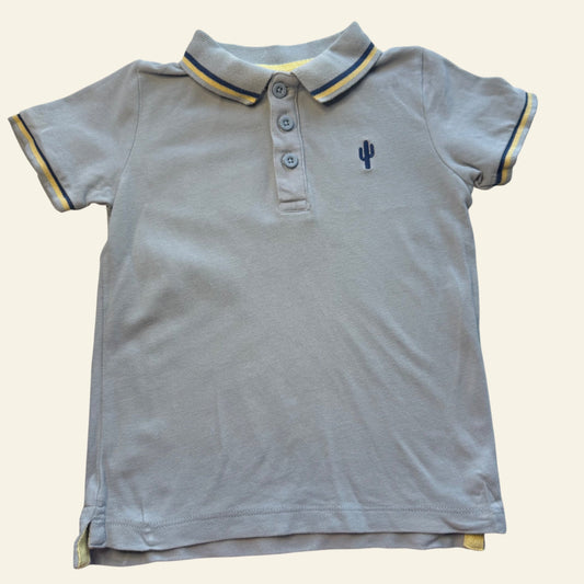 Brilliant Basics blue polo top size 3
