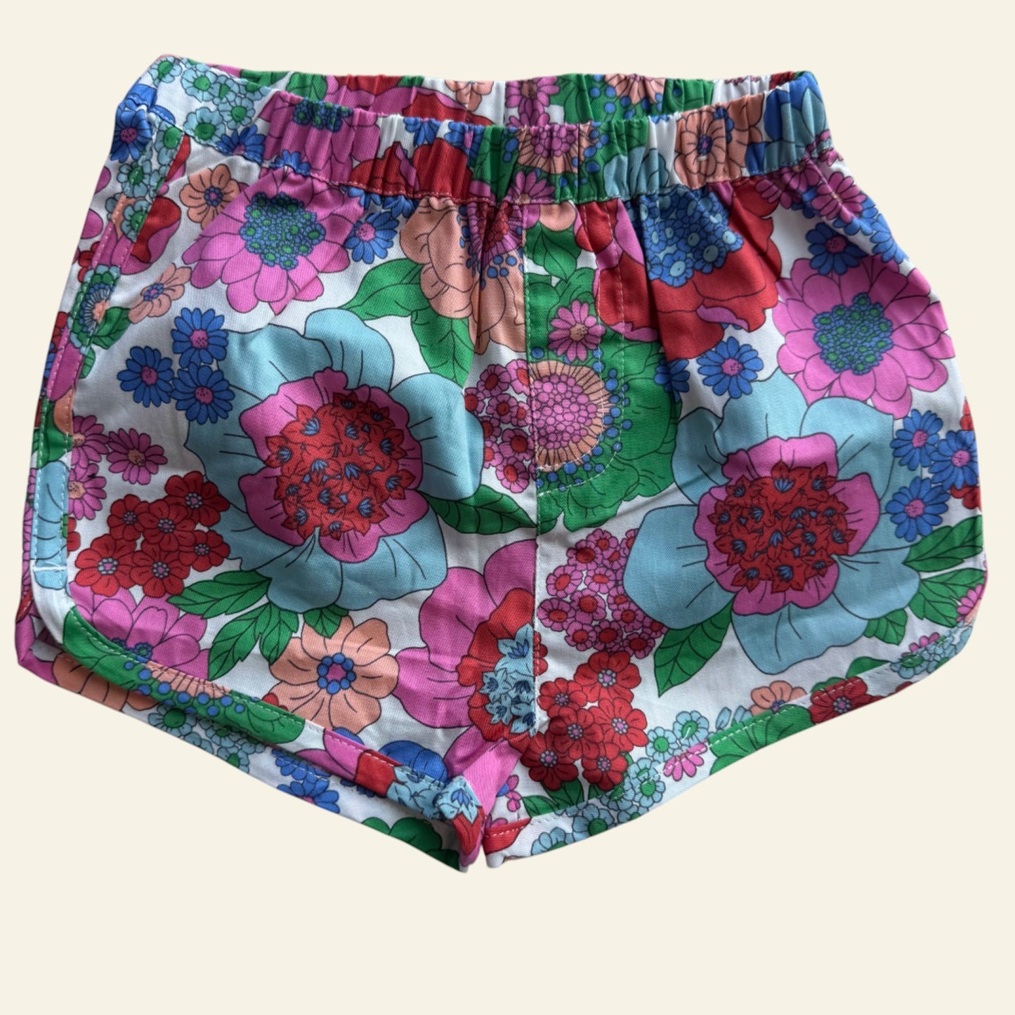 Cotton On rainbow floral shorts size 0
