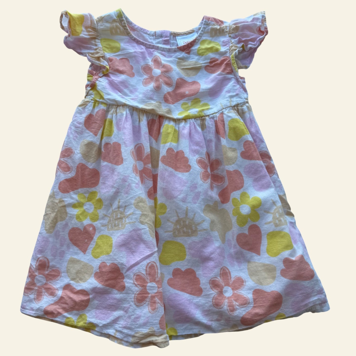 Sprout yellow and orange floral dress size 2