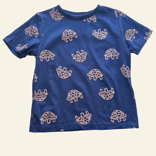 KID blue turtle tshirt size 3