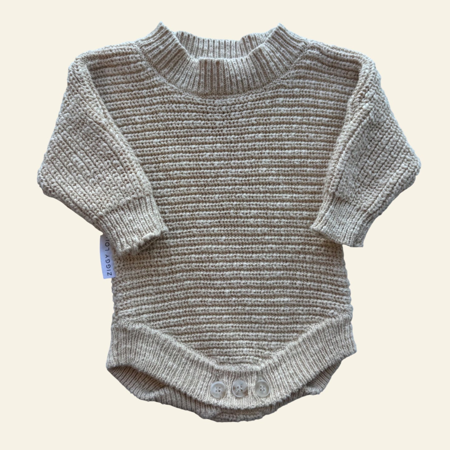 Ziggy Lou light brown knit romper size 0000