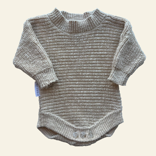 Ziggy Lou light brown knit romper size 0000