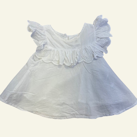 Cotton On Kids White frill top size 3