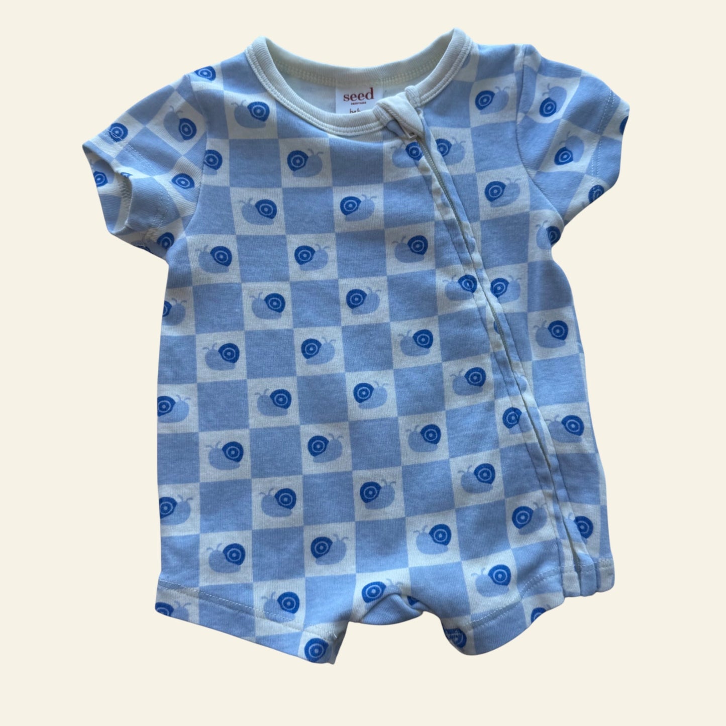 Seed blue snail romper size 0000