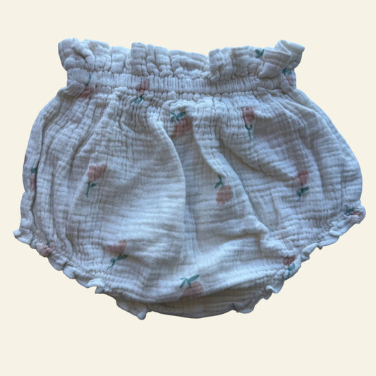 Beige and pink floral bloomers approx size 2-3 (no tag)