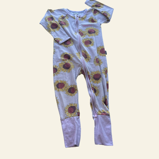 Bonds pink sunflower wondersuit size 2