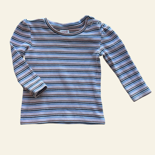 Seed pink and blue stripe top size 00