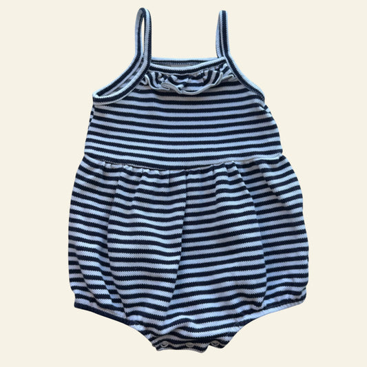 Seed black and white stripe romper size 0
