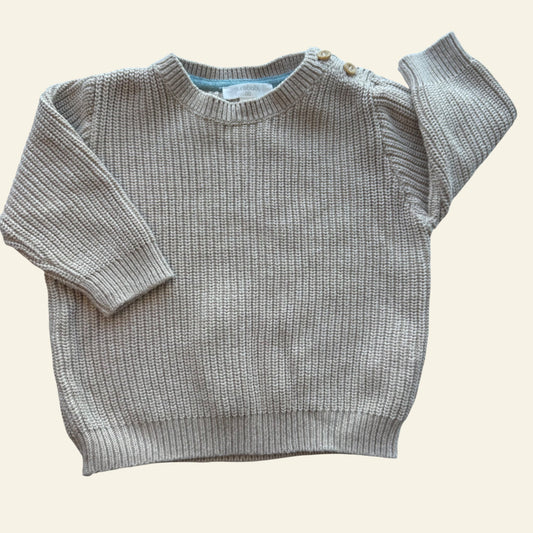Purebaby brown knit jumper size 00