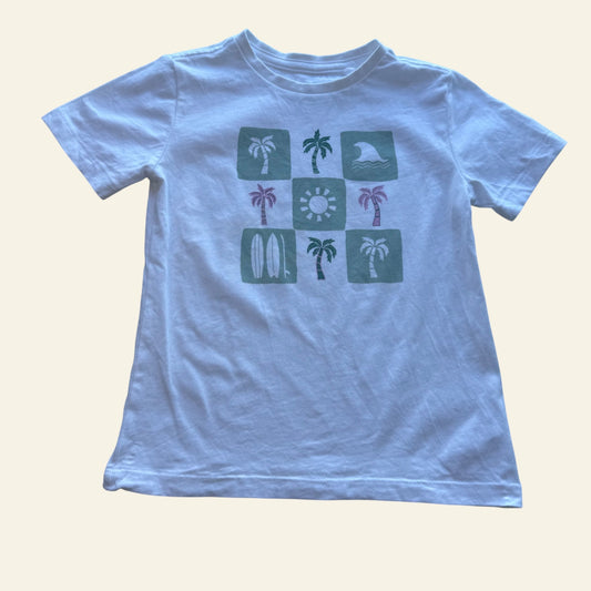 Target white and green palm tree tshirt size 3