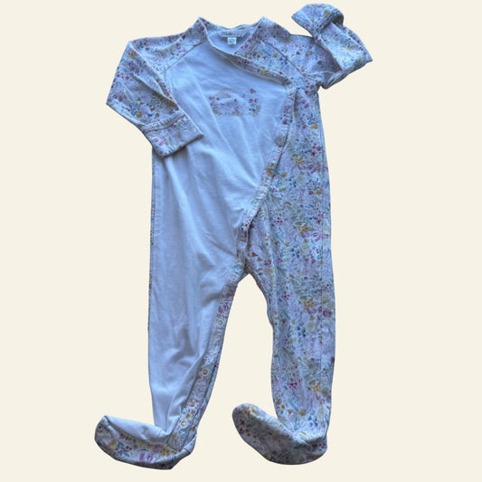 Bebe rainbow floral wrap onesie size 0
