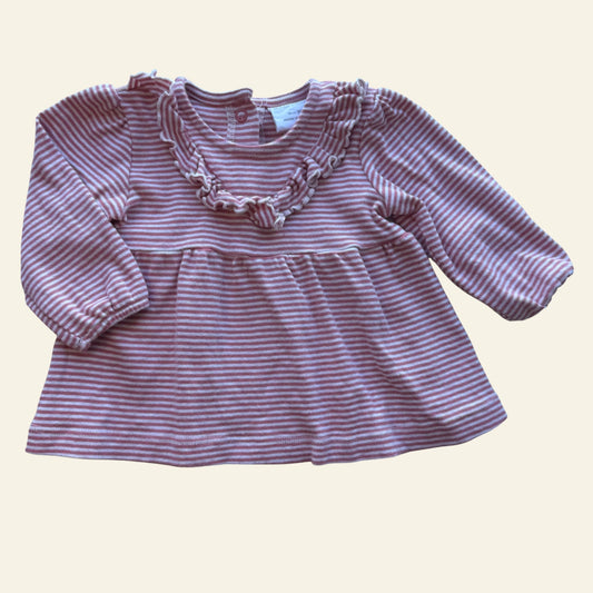 Marquise pink stripe frill top size 00
