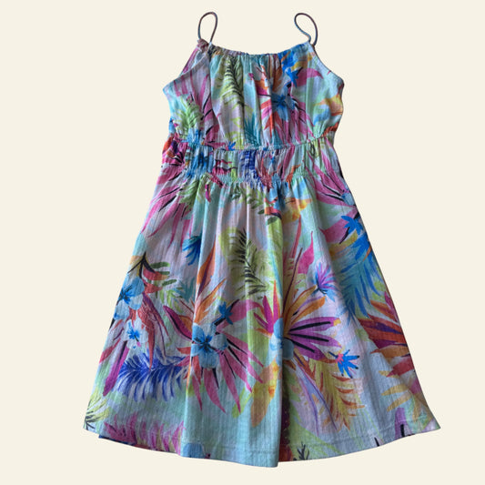 Zara rainbow tropical dress size 6